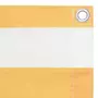 VIDAXL Ecran de balcon Blanc et jaune 90x600 cm Tissu Oxford