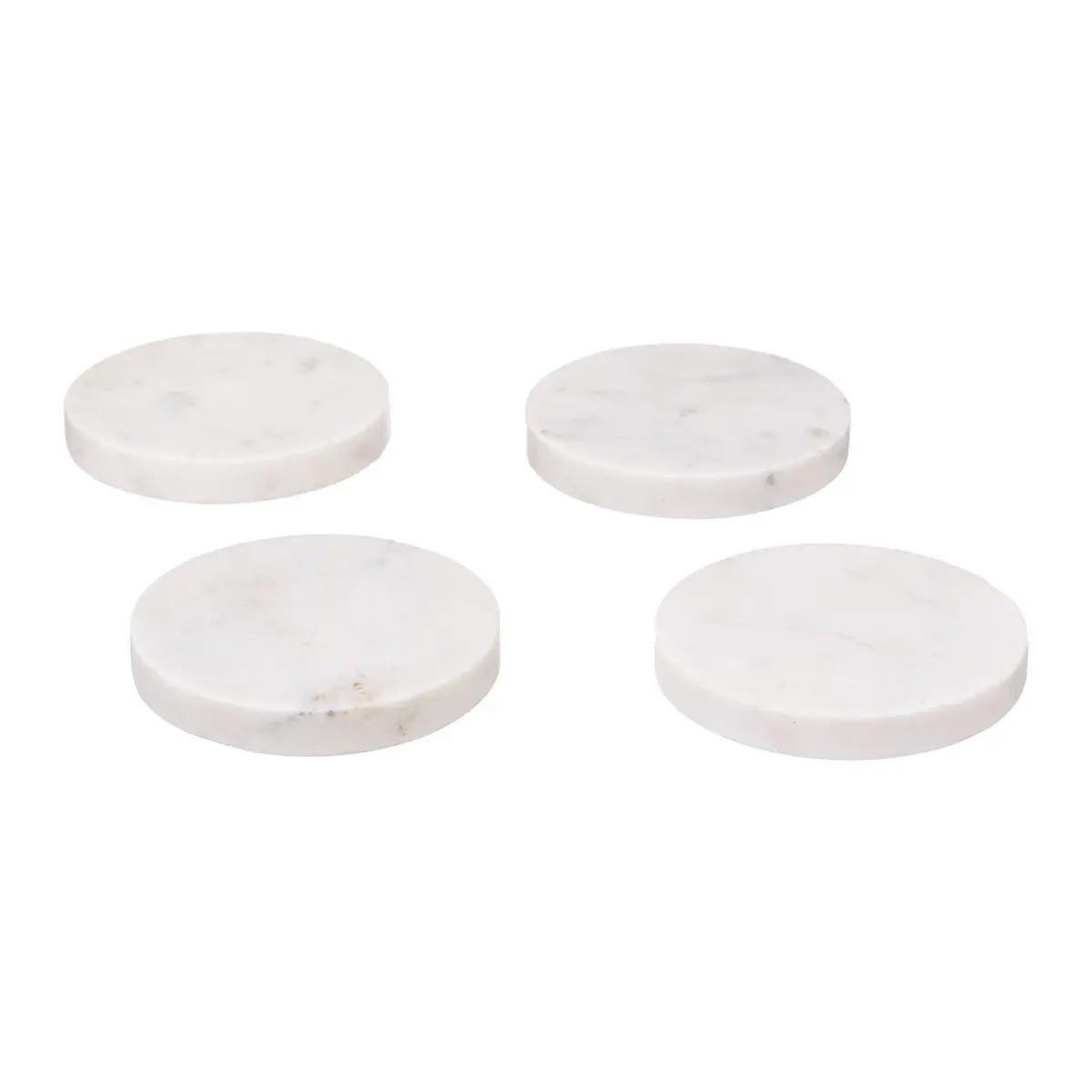 SECRET DE GOURMET Lot de 4 dessous de verre  sublima  10cm blanc