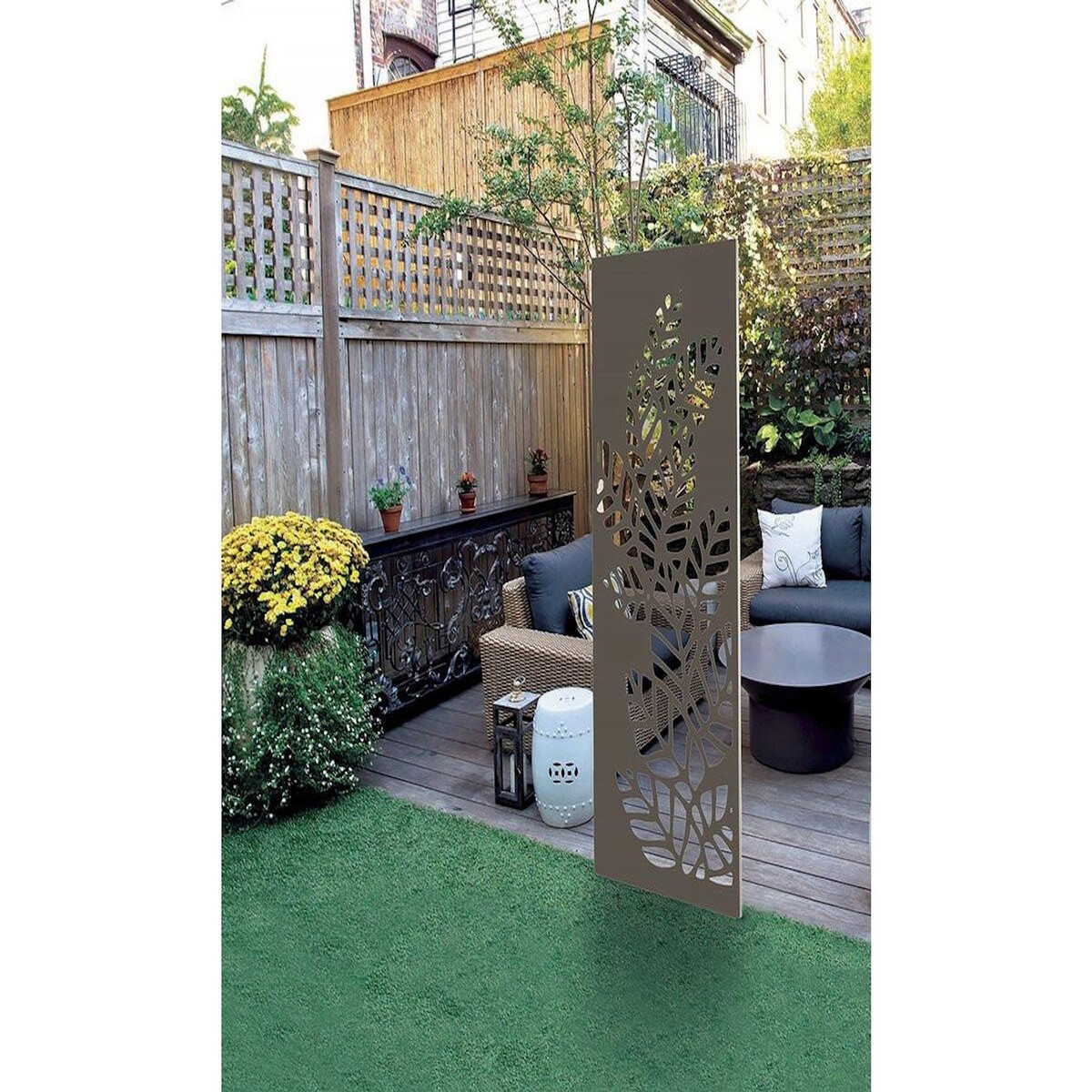 Habitat et Jardin Panneau décoratif -   Athea   - Lot de 4 - 0.60 x 1.50 m - Taupe
