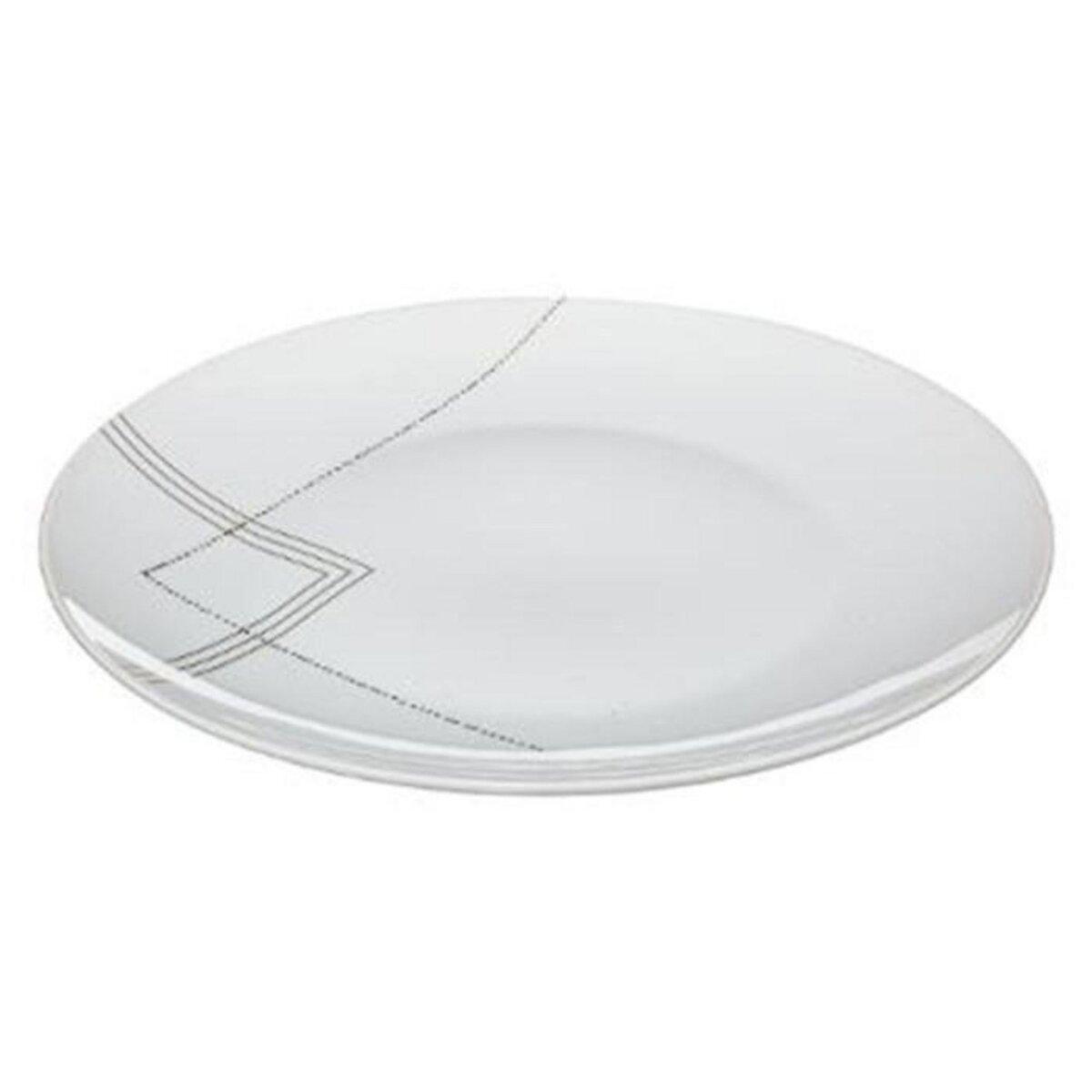 SECRET DE GOURMET Lot de 6 Assiettes Plates  Grand Hôtel  27cm Blanc