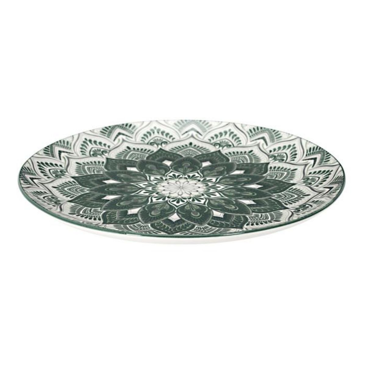 Paris Prix Service de Table 12 Pièces  Mandala  27cm Vert
