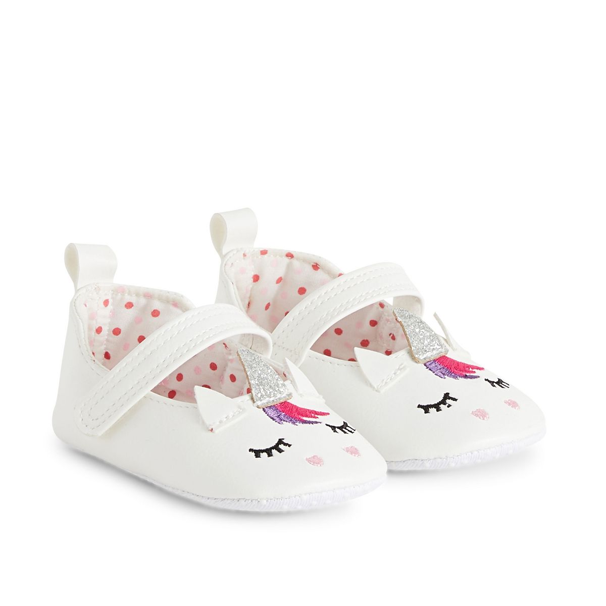 INEXTENSO Chaussures de naissance de cérémonie licorne bébé fille