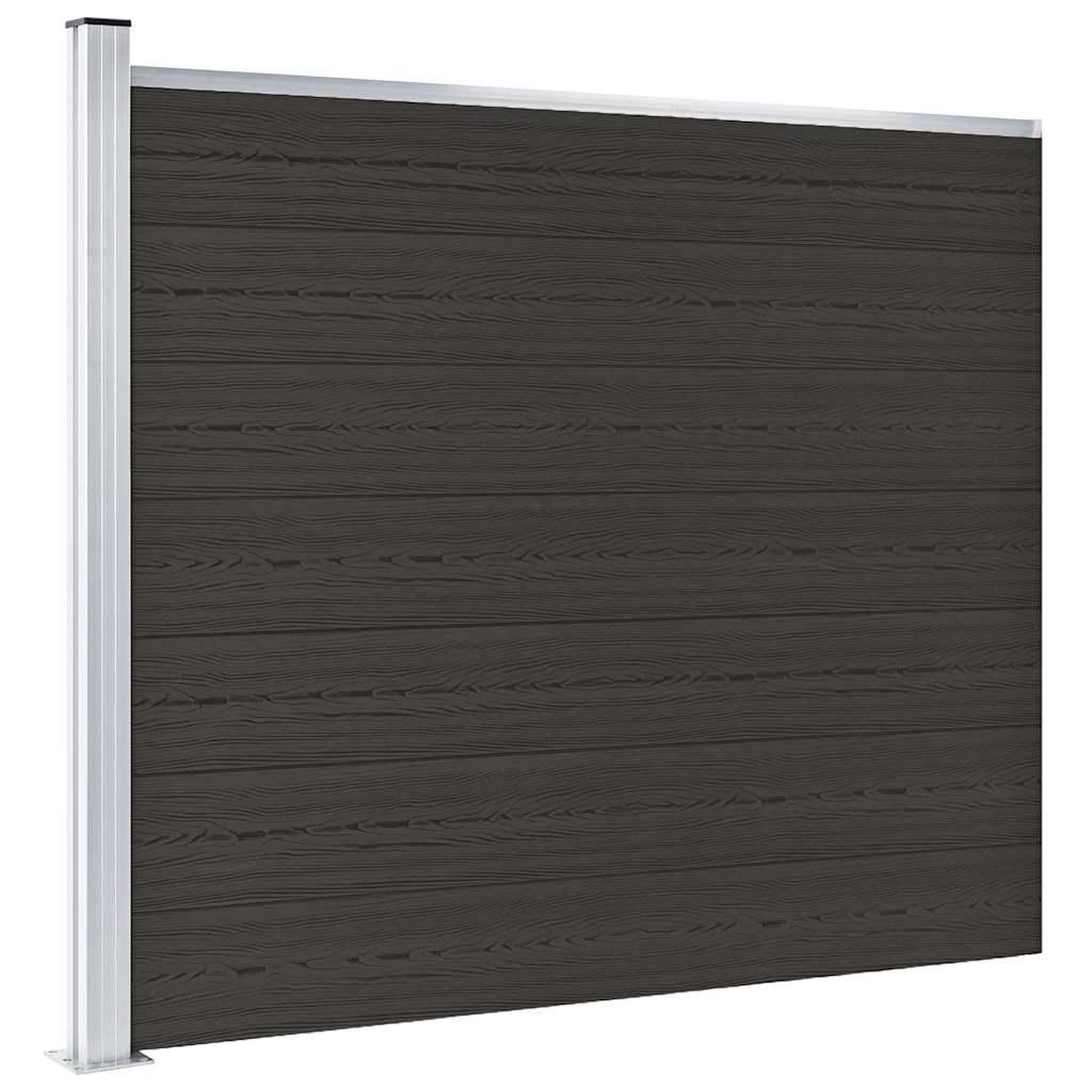 Voir la diapositive 1 : VIDAXL Panneau de cloture WPC 175x146 cm Noir