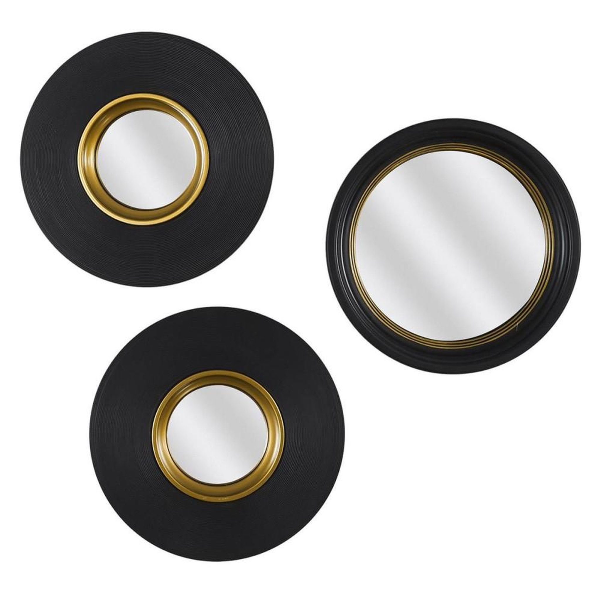 The Home Deco Factory Lot de 3 miroirs convexes Oko D25