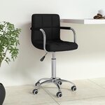 VIDAXL Chaise pivotante de bureau Noir Tissu