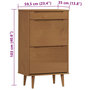 Voir la diapositive 6 : VIDAXL Armoire a chaussures MOLDE Marron 59,5x35x103 cm Bois de pin