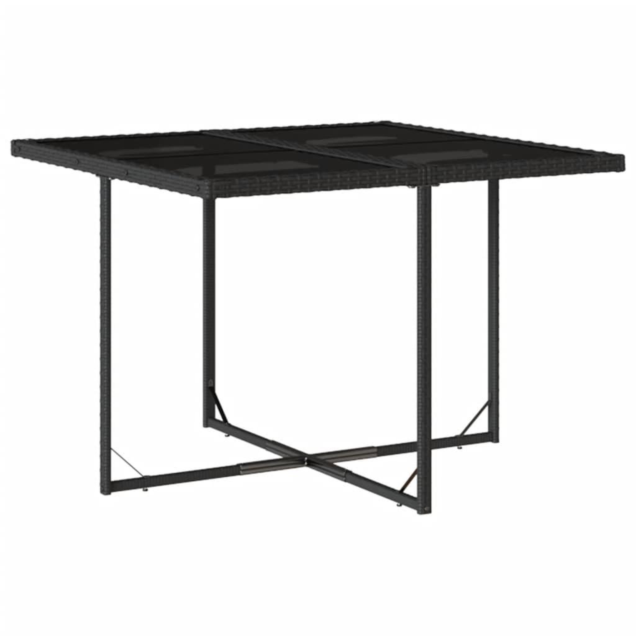 Voir la diapositive 4 : VIDAXL Ensemble a manger de jardin 9pcs coussins noir resine tressee