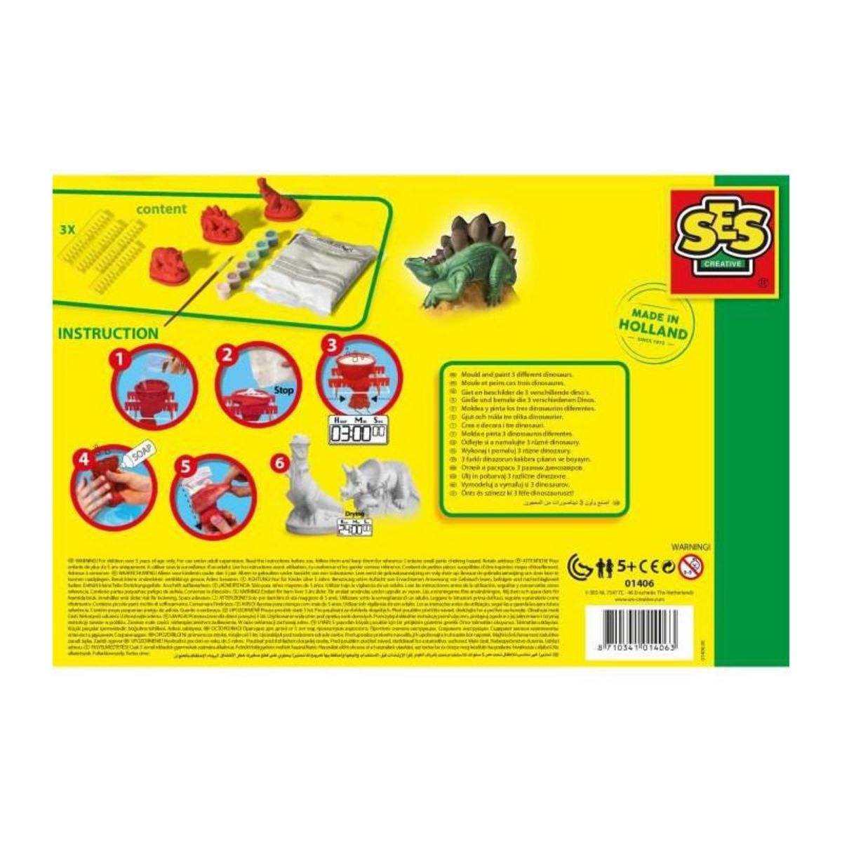 SES Creative Kit de moulage Dinosaures