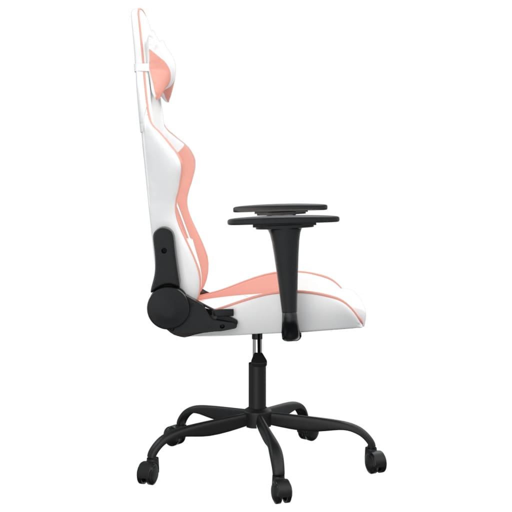 Voir la diapositive 4 : VIDAXL Chaise de jeu de massage Blanc et rose Similicuir
