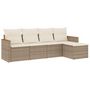 Voir la diapositive 2 : VIDAXL Salon de jardin avec coussins 5 pcs beige resine tressee