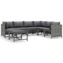 Voir la diapositive 2 : VIDAXL Salon de jardin 8 pcs avec coussins Resine tressee Gris