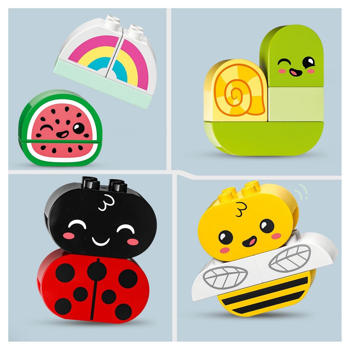 LEGO DUPLO 10984 - Le jardin bio, Jouets à Empiler pour Bébés et Enfants Dès 1,5 An, Jeu Éducatif avec Coccinelle, Bourdon, Fruits et Légumes