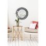 Voir la diapositive 2 : Paris Prix Miroir Mural Design  Apollon  80cm Argent & Noir