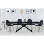 Voir la diapositive 4 : Paris Prix Table de Repas Extensible  Nayla  180-260cm Noir