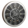 Voir la diapositive 2 : Paris Prix Horloge Murale Ronde à Led  Ozua  80cm Argent