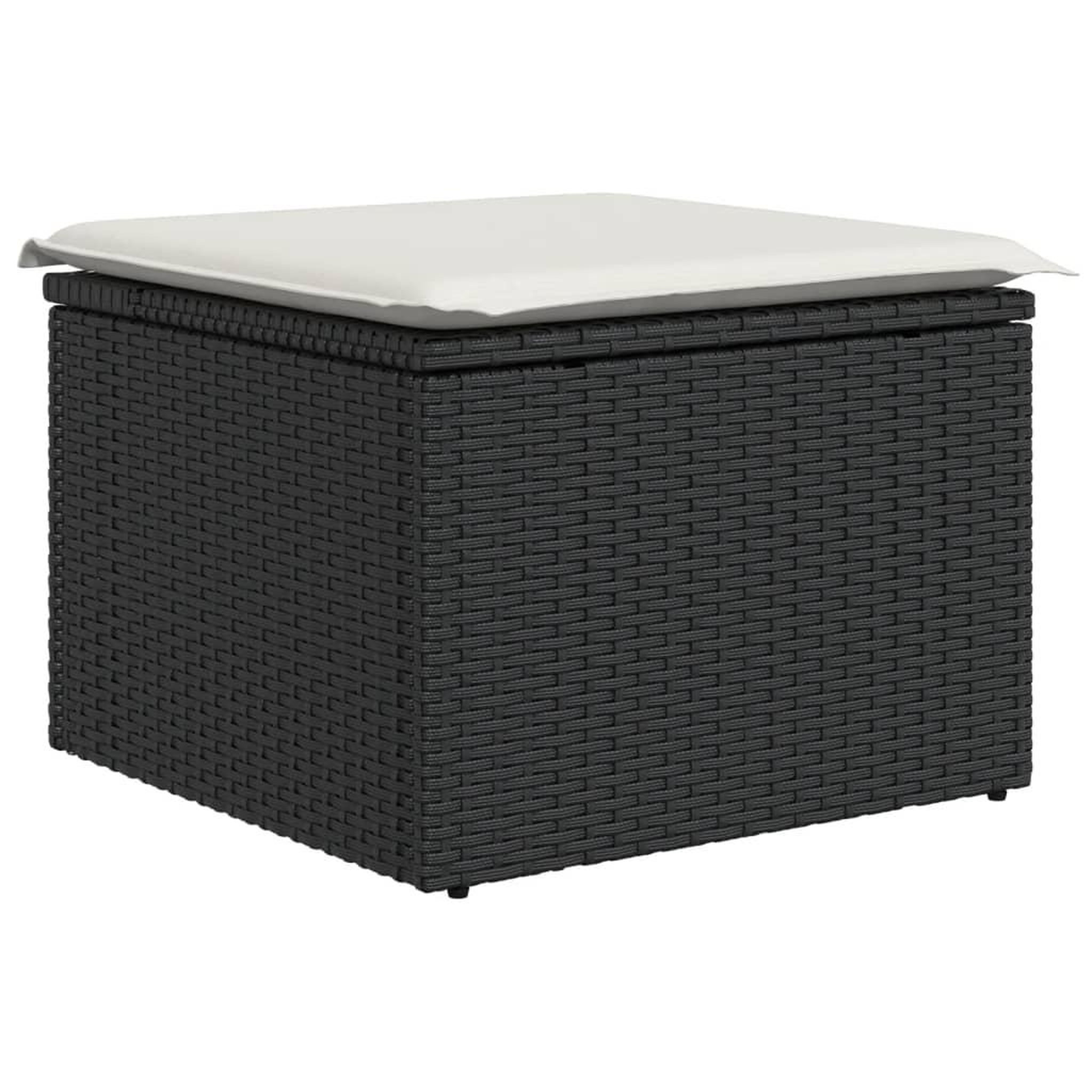 Voir la diapositive 5 : VIDAXL Salon de jardin 6 pcs avec coussins noir resine tressee