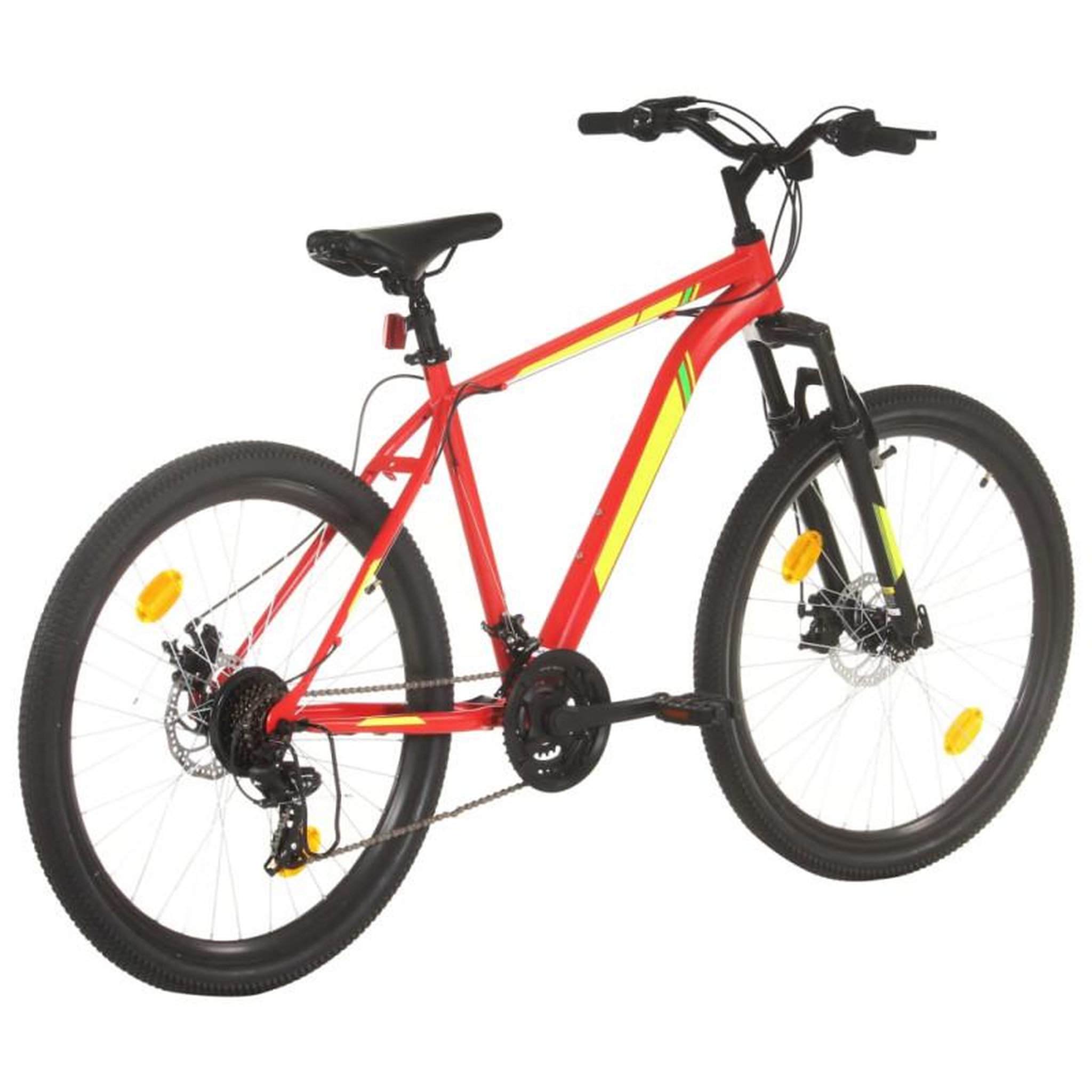 Voir la diapositive 3 : VIDAXL Vélo de montagne 21 vitesses Roues de 27,5 pouces 42 cm Rouge