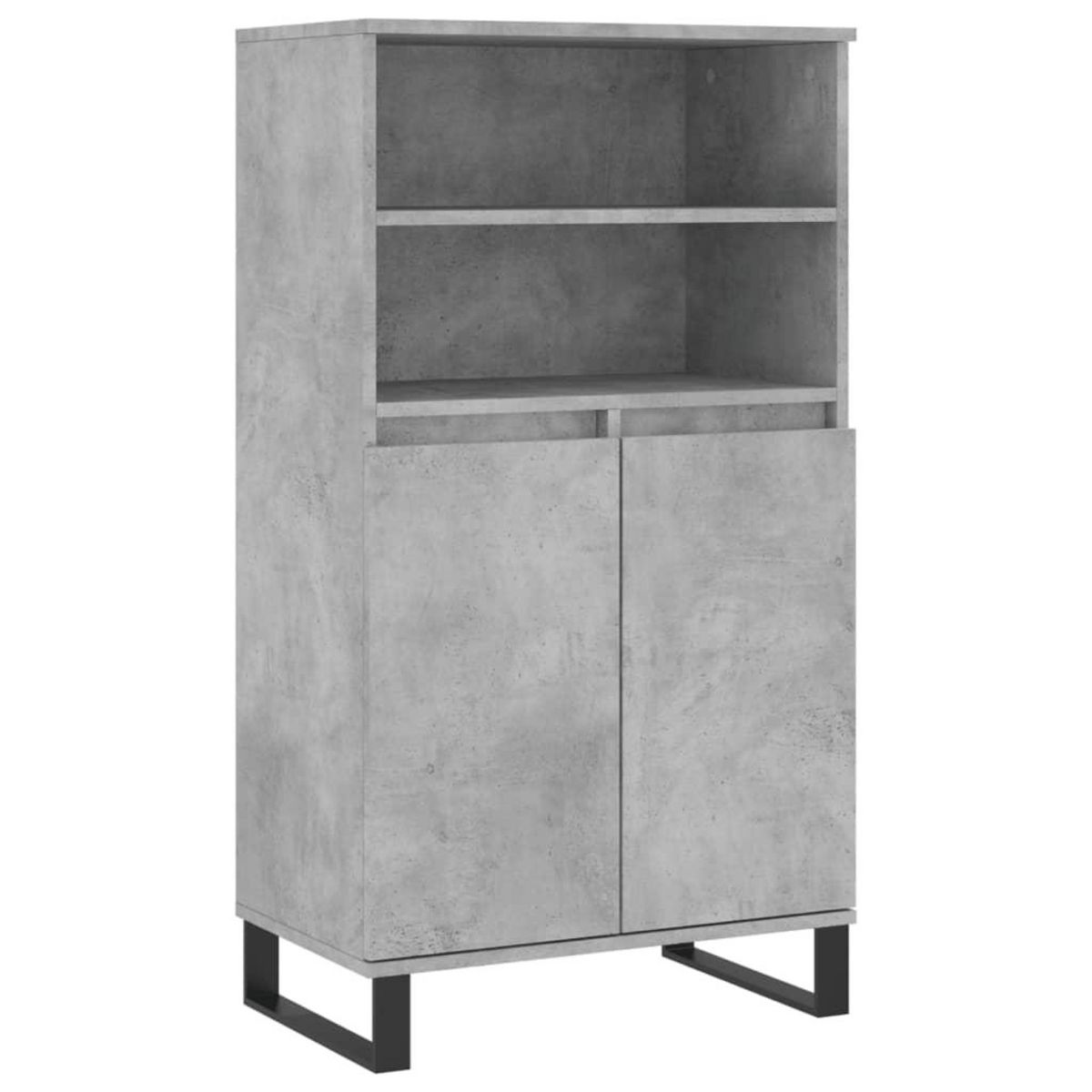 VIDAXL Buffet haut Gris beton 60x36x110 cm Bois d'ingenierie