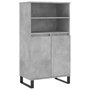 Voir la diapositive 2 : VIDAXL Buffet haut Gris beton 60x36x110 cm Bois d'ingenierie