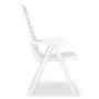 VIDAXL Chaises inclinables de jardin 6 pcs Plastique Blanc