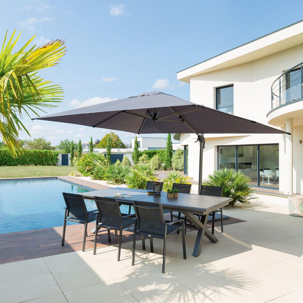 HESPERIDE Parasol déporté rectangulaire EQUADOR