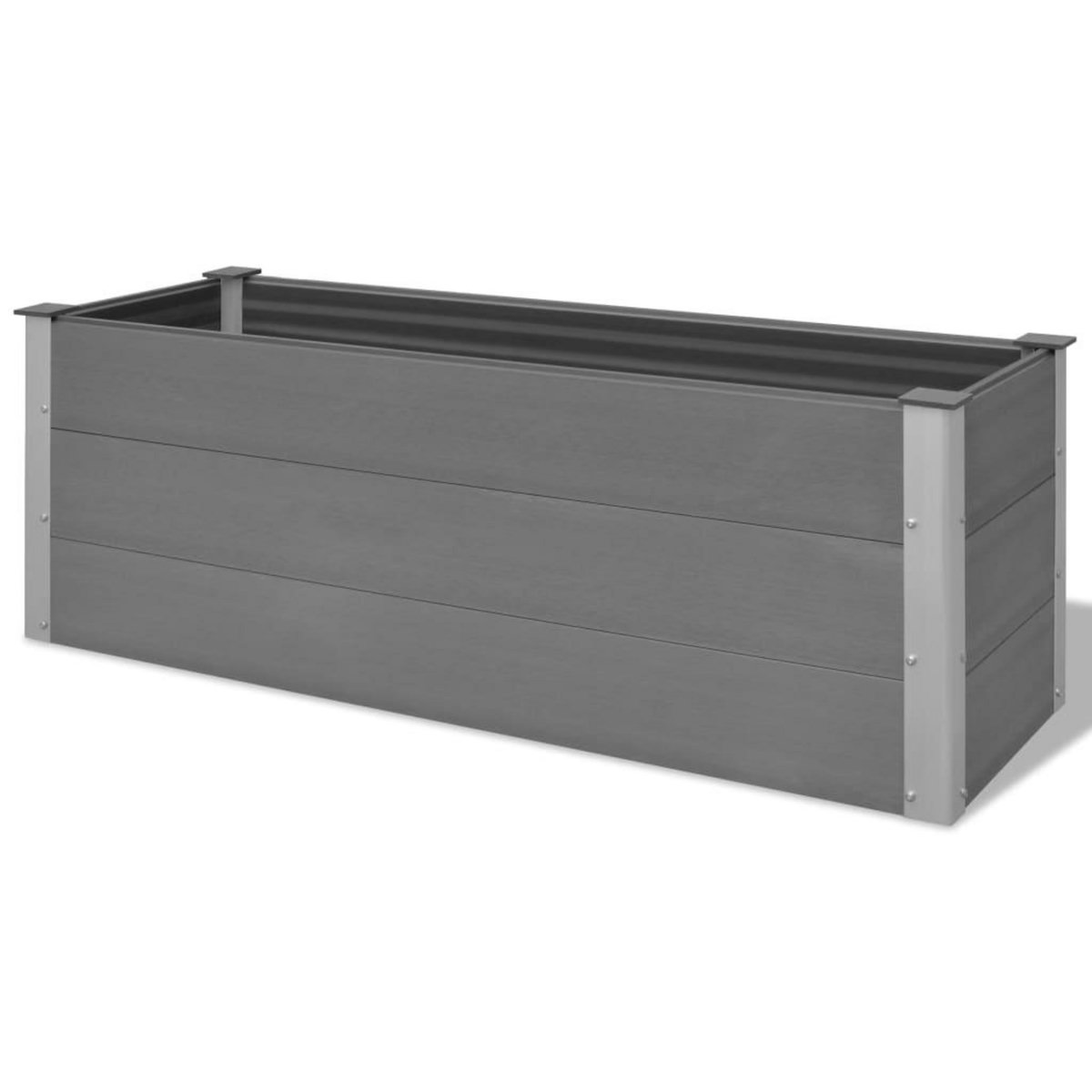 VIDAXL Lit sureleve de jardin WPC 150x50x54 cm Gris