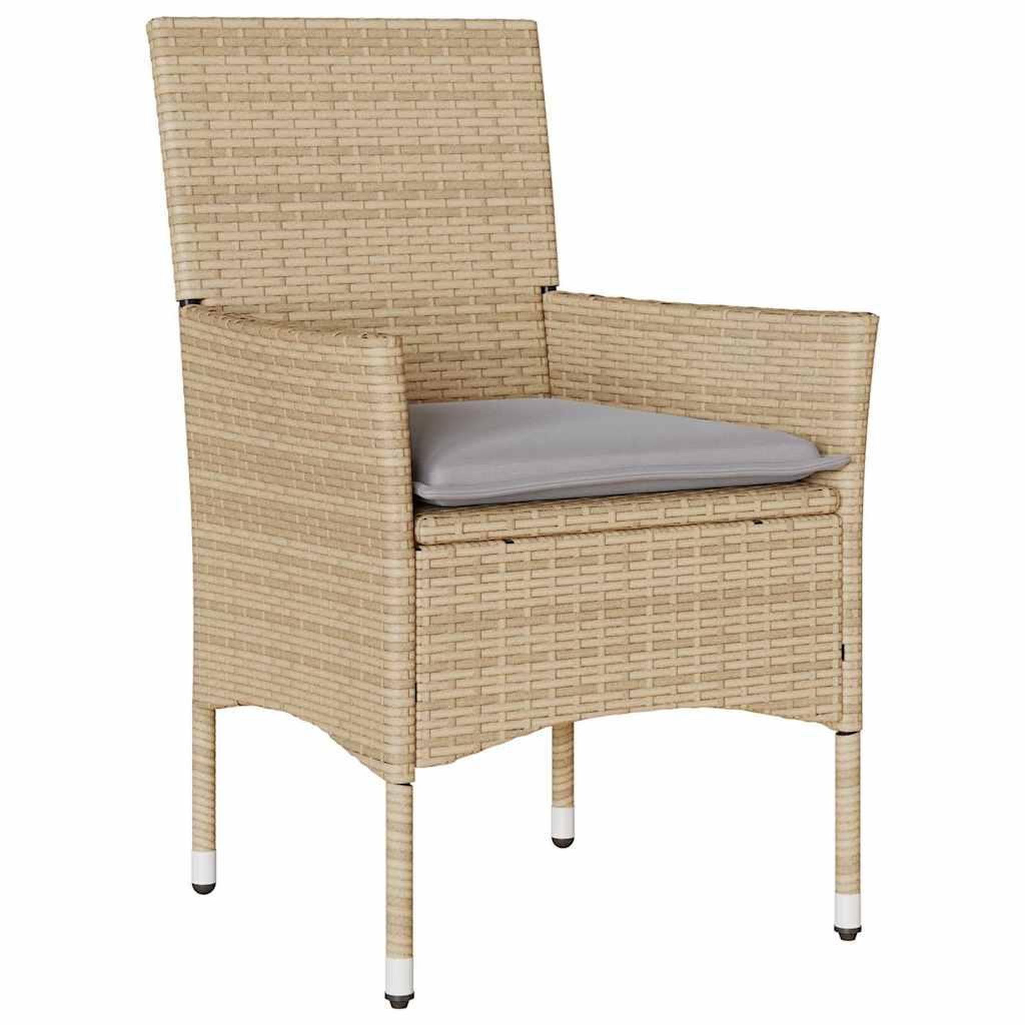 Voir la diapositive 3 : VIDAXL Ensemble de bistro avec coussins 3 pcs beige rotin et verre