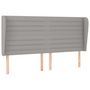 Voir la diapositive 2 : VIDAXL Tete de lit avec oreilles Gris clair 163x23x118/128 cm Tissu