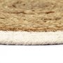 Voir la diapositive 3 : VIDAXL Napperons 4 pcs Naturel Plain 38 cm Rond Jute et coton