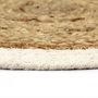 Voir la diapositive 3 : VIDAXL Napperons 4 pcs Naturel Plain 38 cm Rond Jute et coton