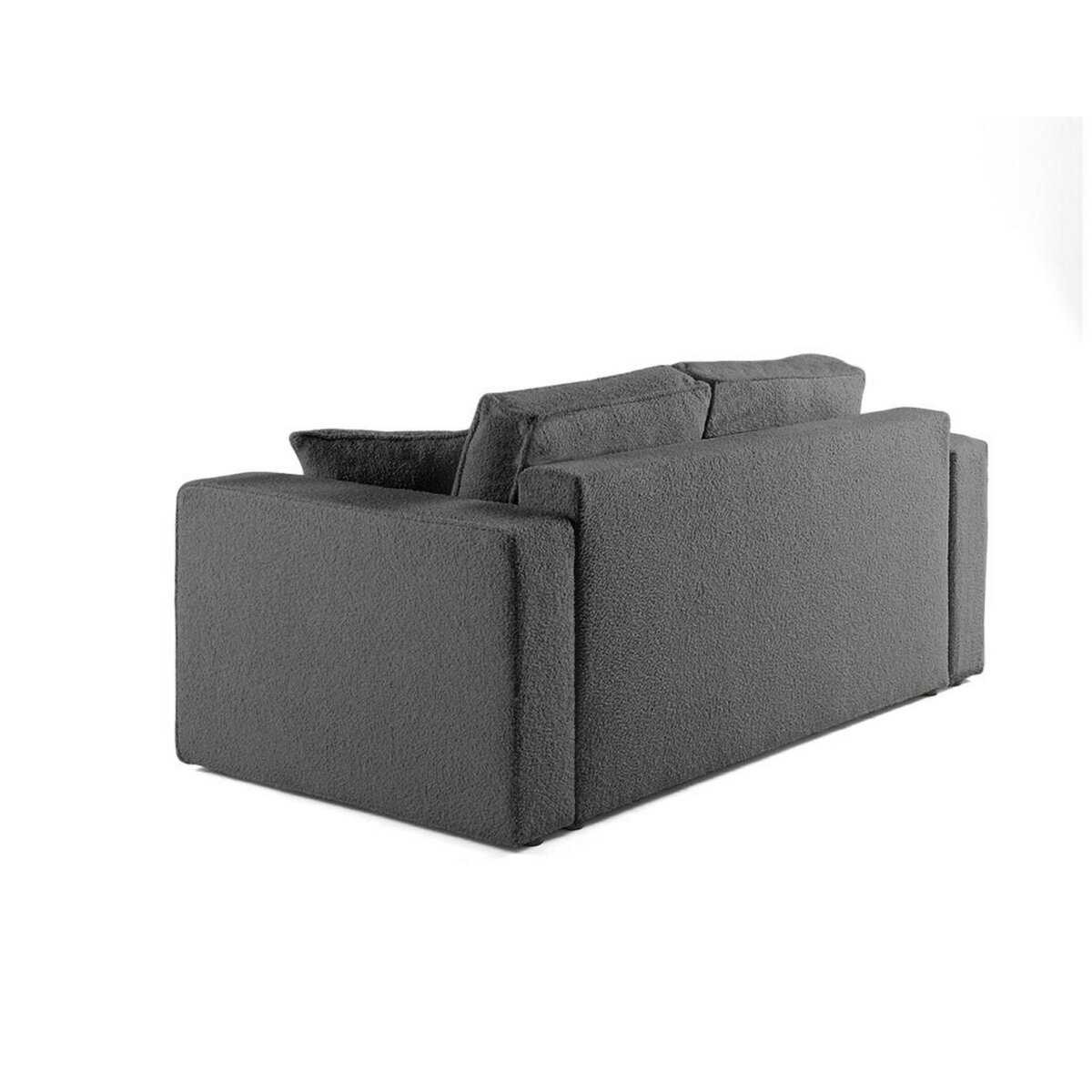 BEST MOBILIER Topaze - canapé droit 2 places - en tissu bouclette