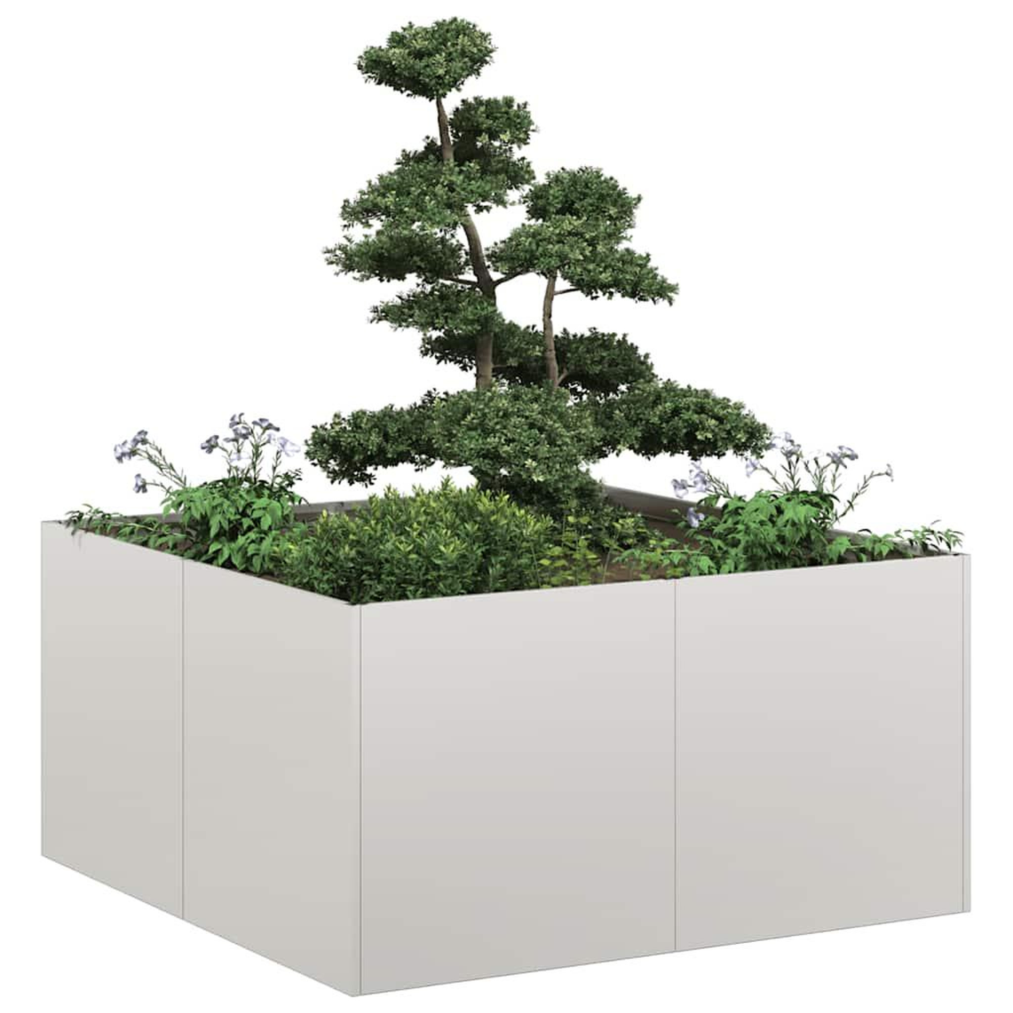 VIDAXL Jardiniere 80x80x40 cm acier inoxydable