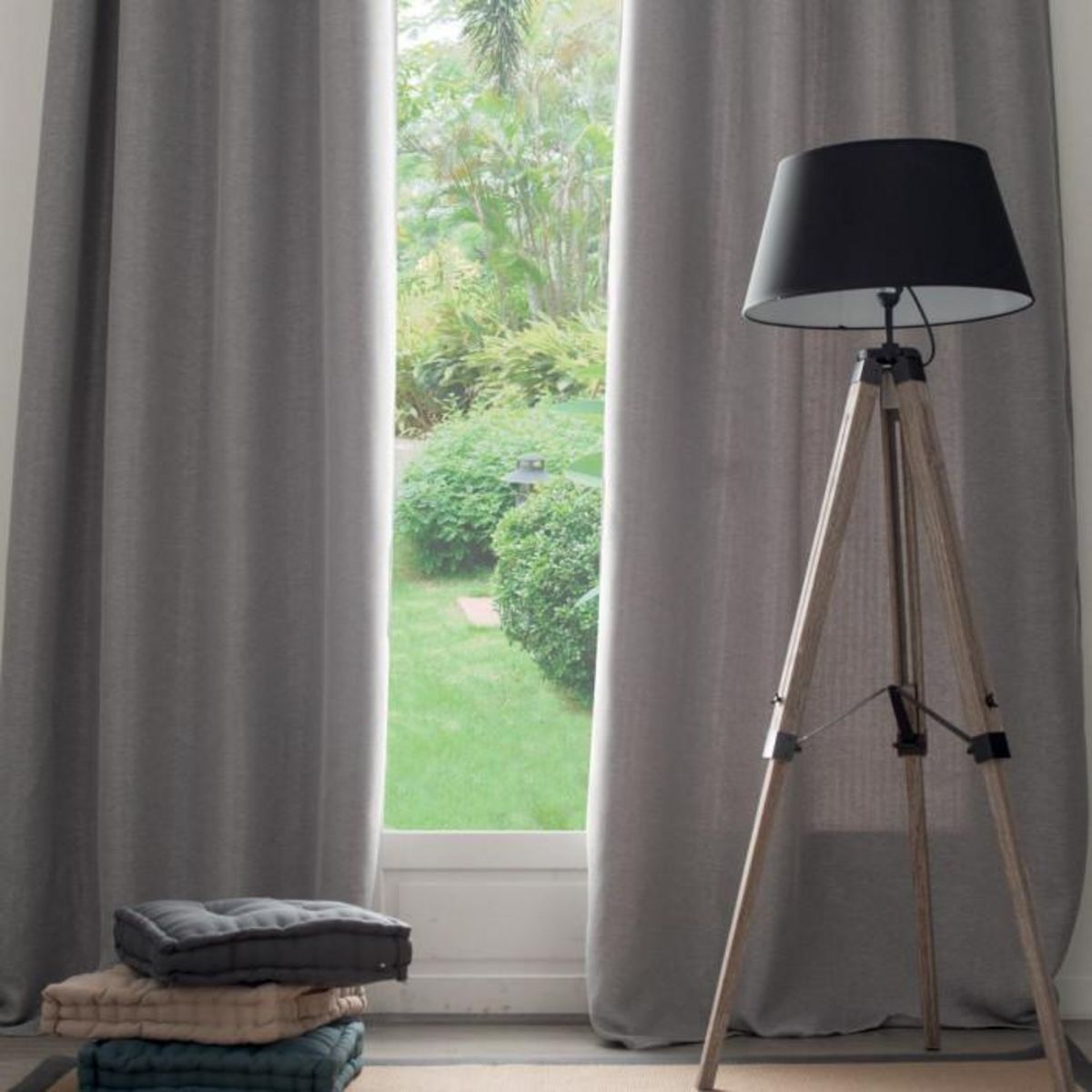 ATMOSPHERA Rideau Occultant  Chevron  140x260cm Gris Foncé