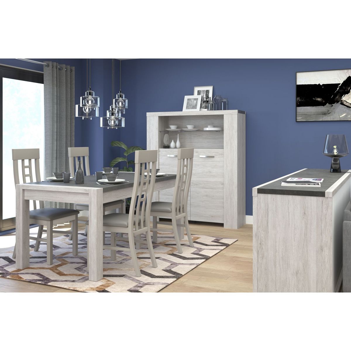 Table de séjour salle à manger fixe L180cm MEL