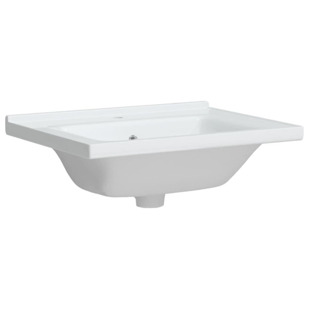 VIDAXL Evier salle de bain blanc 61x48x19,5 cm rectangulaire ceramique