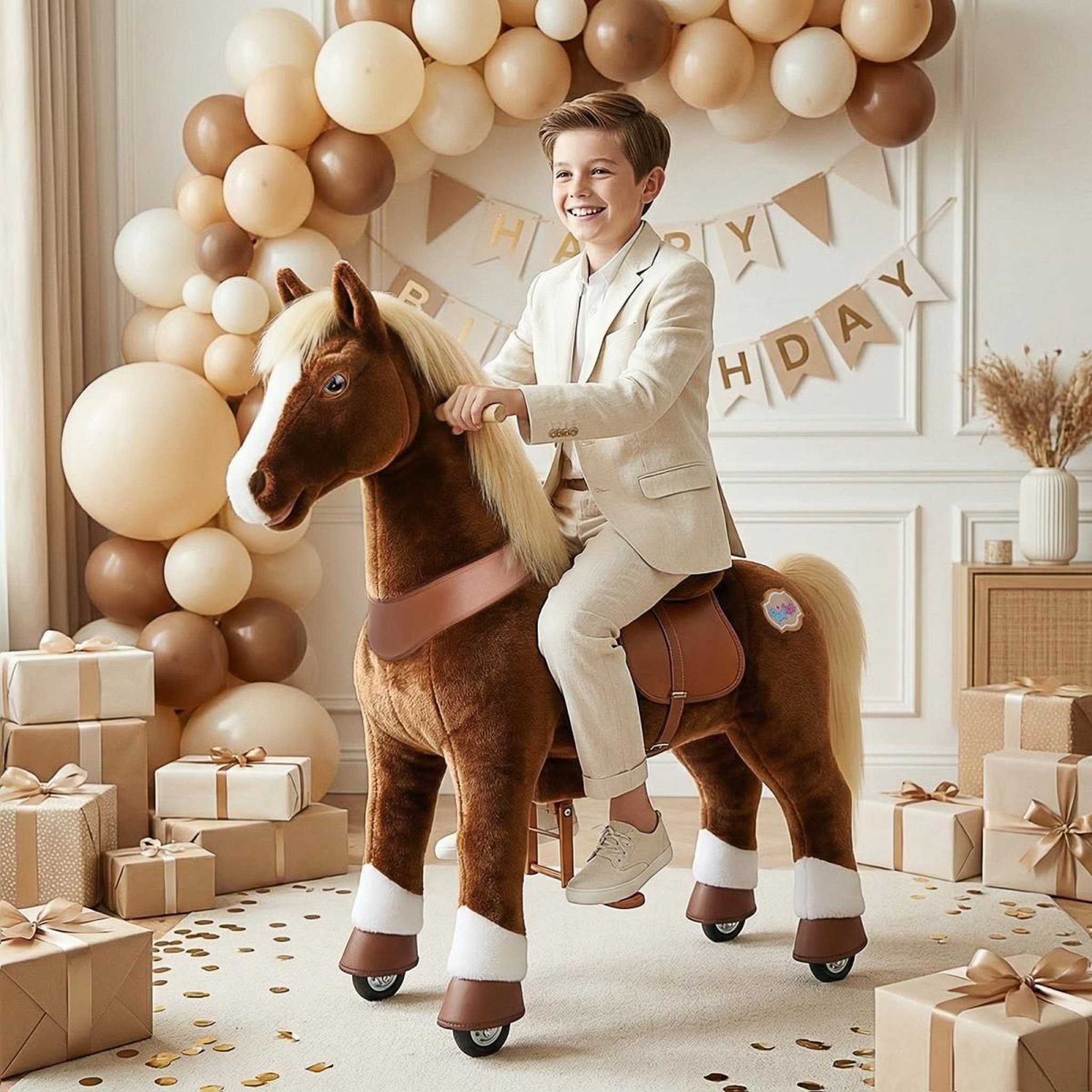 Voir la diapositive 2 : Ponycycle Cheval à chevaucher Model Y taille 5 - marron - dès 7 ans
