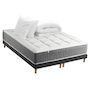 Voir la diapositive 1 : IDLITERIE Ensemble Matelas Ressort 7 zones H.28cm + Sommier + couette + oreillers Fabriqué en France MAX
