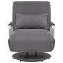 Voir la diapositive 3 : VIDAXL Fauteuil pivotant et canape-lit gris fonce tissu
