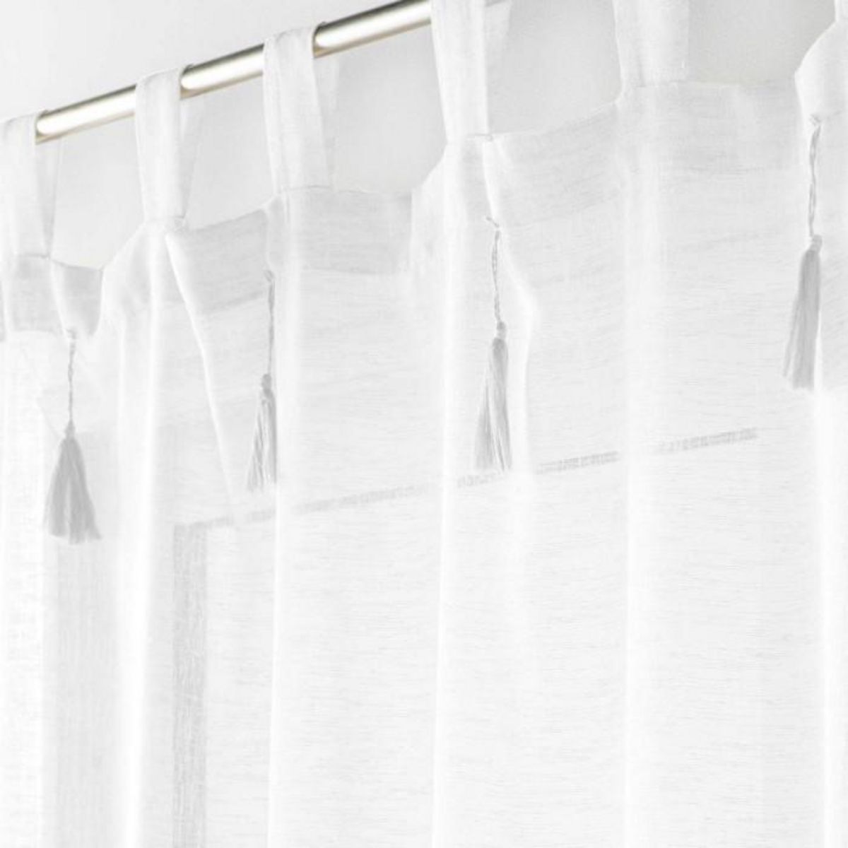 Paris Prix Rideau Voilage à Passants  Dalia  140x240cm Blanc