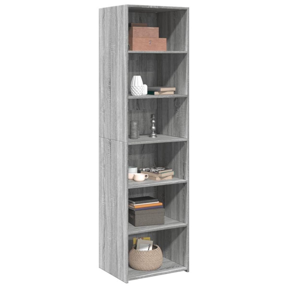 VIDAXL Buffet haut sonoma gris 50x41x185 cm bois d'ingenierie