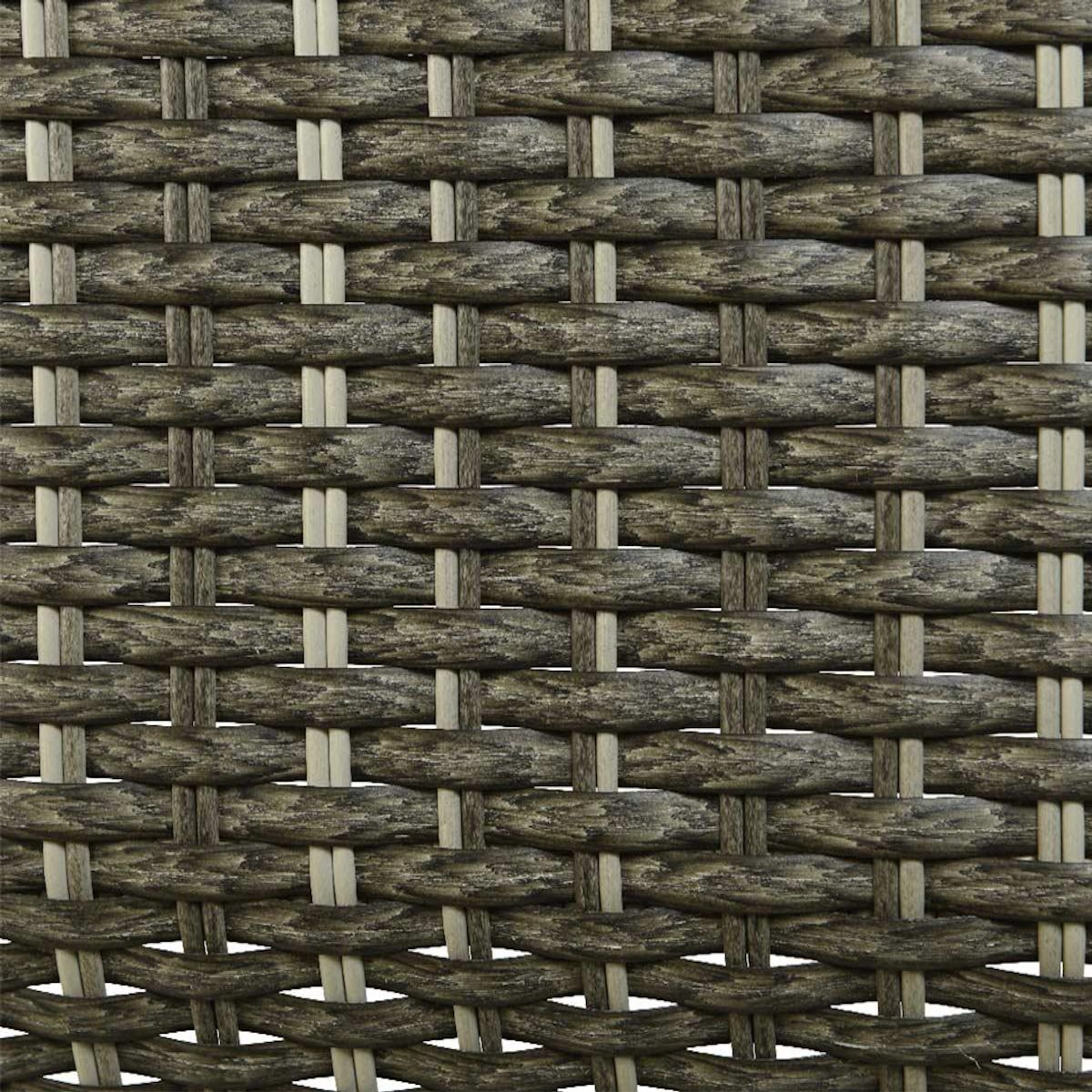 JARDIDECO Lit extérieur pour jardin en résine tressée gris Siesta - Jardideco