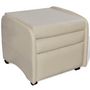 Voir la diapositive 3 : VIDAXL Fauteuil pliable creme similicuir