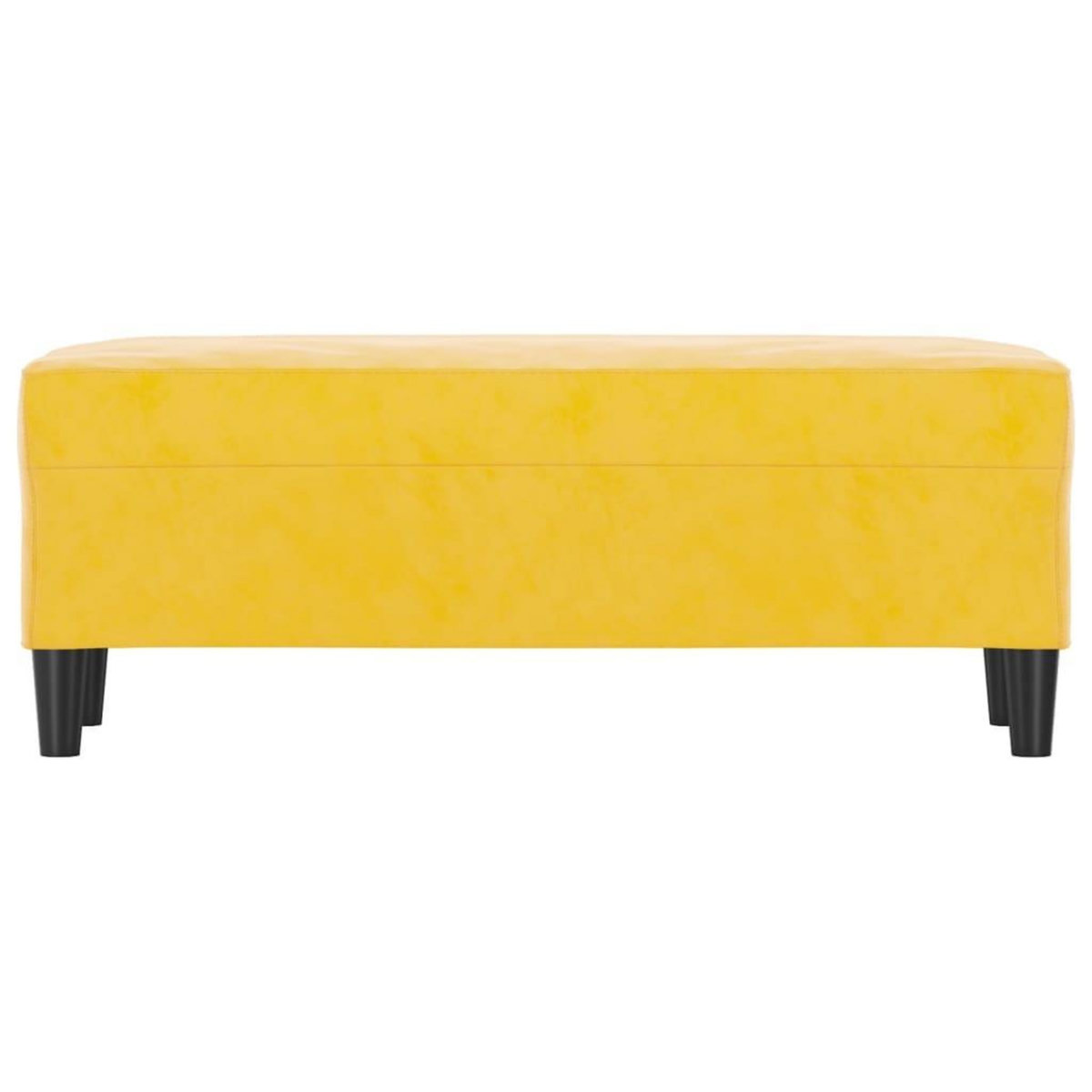 VIDAXL Banc Jaune 100x35x41 cm Velours