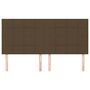 Voir la diapositive 3 : VIDAXL Tetes de lit 4 pcs Marron fonce 100x5x78/88 cm Tissu