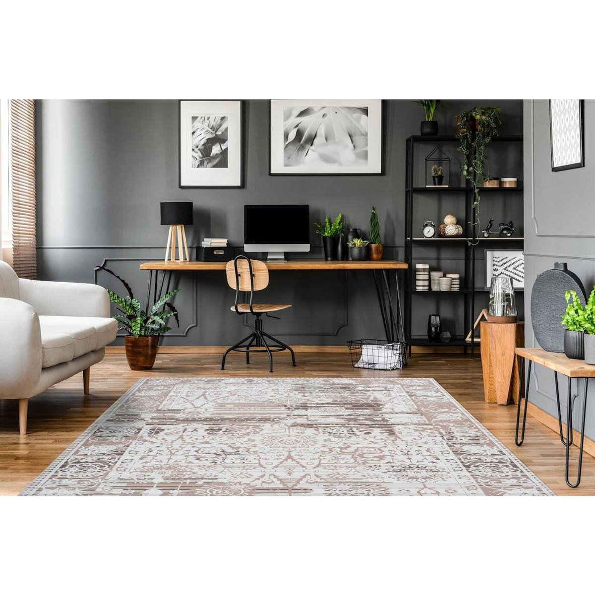 Paris Prix Tapis Vintage à Poils Courts  Galaxy VI  Beige