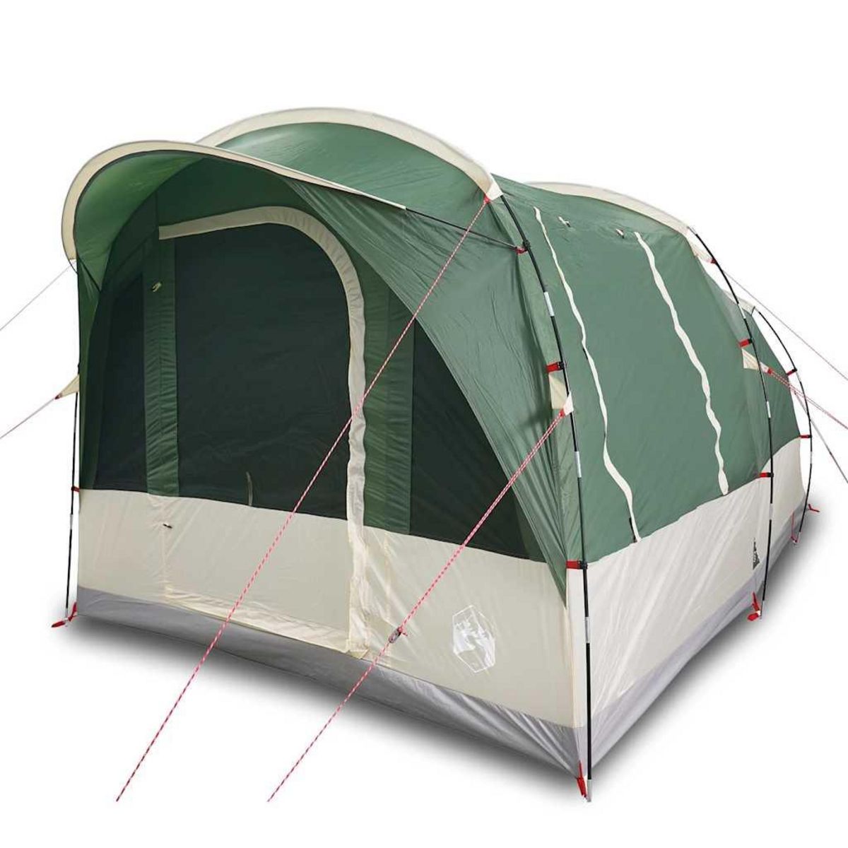 VIDAXL Tente de camping tunnel 3 personnes vert impermeable