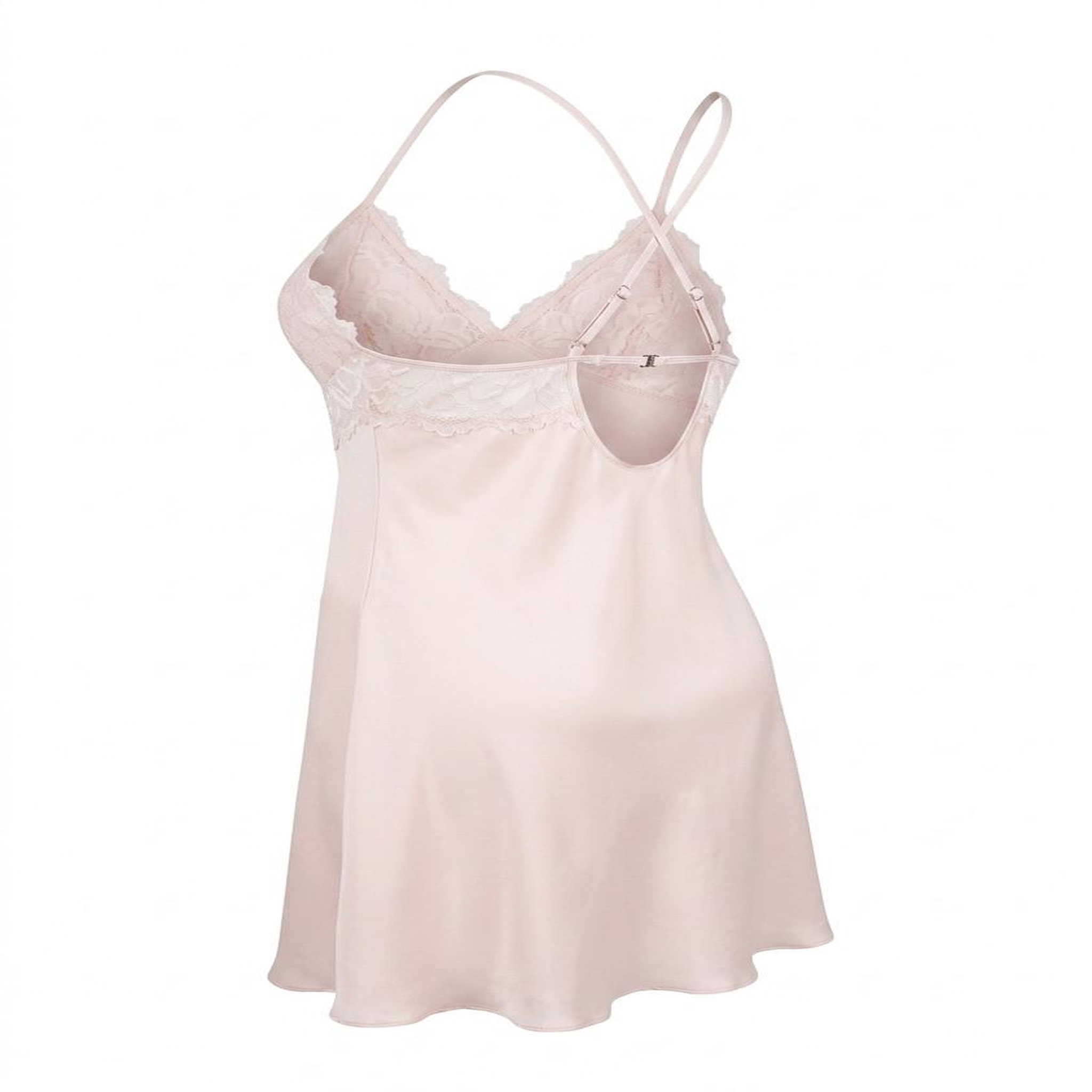 Voir la diapositive 3 : OZABI OZABI Pack de 2 Nuisettes Femme Satin Et Dentelle