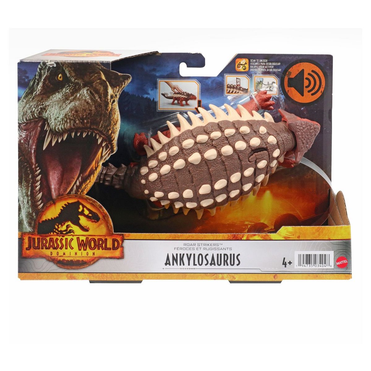 MATTEL Ankylosaurus Sonore Jurassic World