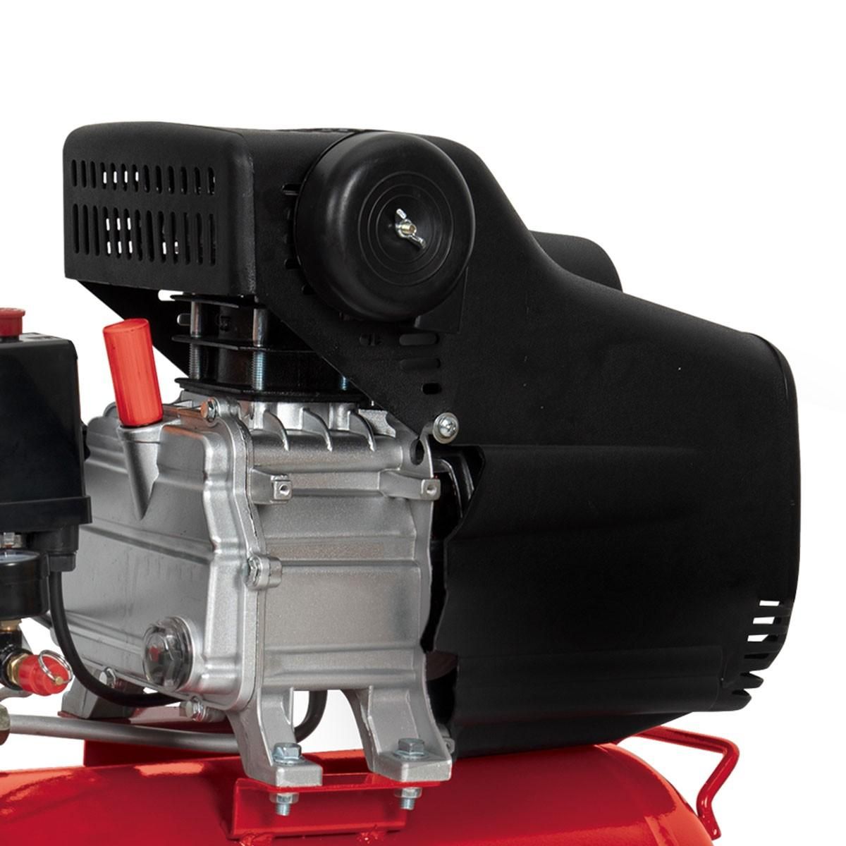 iTools Compresseur d'air 24 Litres 8 bar 2CV 1.5KW 115 PSI + Kit Air comprimé 5 Pièces ITOOLS