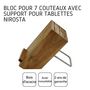 Voir la diapositive 4 : NIROSTA Bloc pour 7 couteaux avec support pour tablettes Nirosta